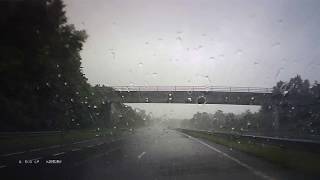 Aquaplaning car crash A55 [upl. by Kluge]