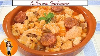 Callos con Garbanzos  Receta de Cocina en Familia [upl. by Ainirtak]