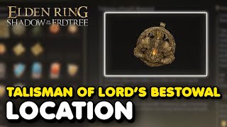 Elden Ring DLC  Talisman of Lords Bestowal Location Increases Poise After Using a Flask [upl. by Chita]