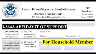 I864 Affidavit of support  How to fill out the Form I864 immigration Tips [upl. by Ahtanamas849]