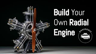 Build 16 scale Full Metal Radial Engine Model Kit  Enginediy [upl. by Sanford]