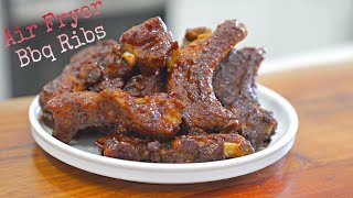 Air Fryer BBQ Ribs  Fall Off The Bone [upl. by Wye]