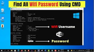 How to Find Wifi Passwords Using CMD on Windows PC Easily in 2022 [upl. by Burne897]