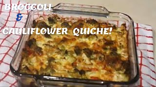 HOW TO MAKE QUICHE WITH BROCCOLI CAULIFLOWERCRUSTLESS QUICHE RECIPEDINNER IDEAS [upl. by Ande751]