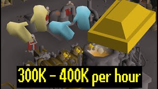 How to smith gold bars at blast furnace  fastest smithing xp in osrs updated 2024 [upl. by Hallock8]