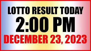 Lotto Result Today 2pm December 23 2023 Swertres Ez2 Pcso [upl. by Yhtnomit]