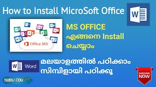 MS OFFICE INSTALLATION PROCESS  MALAYALAM TUTORIAL [upl. by Dawkins]