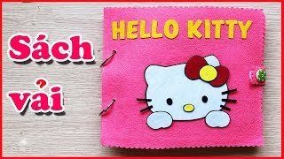 Quiet book doll house Sách vải cắm trại picnic với mèo Hello Kitty học kĩ năng  Đồ chơi Chim Xinh [upl. by Ferdy]