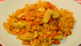 Receta fácil de fideos con pollo [upl. by Cilla]