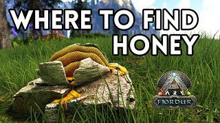 Where to find Easy Honey and Beehives  Fjordur Official Ark Survival Evolved [upl. by Anelaj382]