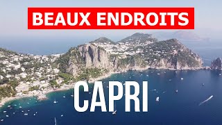 Vacances à Capri Italie  Plages mer tourisme  Vidéo drone 4k  Lîle de Capri beaux endroits [upl. by Suryt]