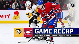 Penguins  Canadiens 1213  NHL Highlights 2023 [upl. by Nevaed208]