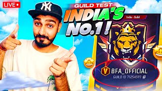 Indias No 1 V Badge Guild Test And Diamonds Giveaways  Garena Free Fire Max [upl. by Ahsotan]