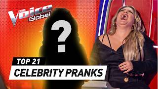 Famous Celebrities PRANK the Coaches on The Voice [upl. by Leamiba]