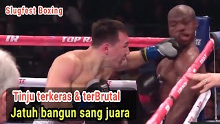 Tinju terkeras dan terbrutal saling hantam dan jatuh bangun  Timothy Bradley vs Ruslan Provodnikov [upl. by Borg959]