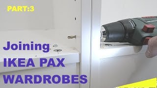 How to join Ikea Pax wardrobes together [upl. by Alahcim929]