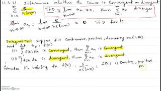 Integral Test  11321 [upl. by Htezil]