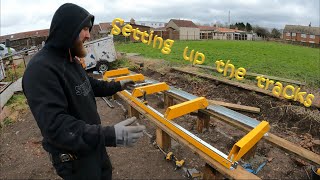 Frontier OS27 sawmill  Assembling the tracks  why are they so difficult [upl. by Alledi869]