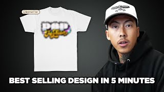 Best Selling TShirt Design In 5 Minutes From Start to Finish [upl. by Mela]