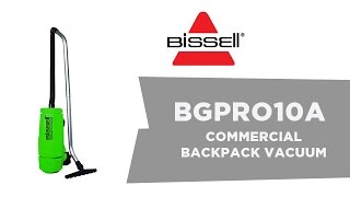 Bissell BGPRO10A 10Quart Commercial Backpack Vacuum Cleaner [upl. by Cyna616]