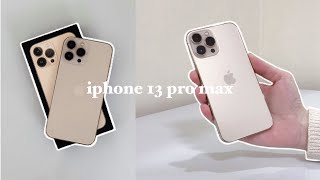 ✨ iPhone 13 Pro Max Gold  📦 Unboxing  Accessories [upl. by Zelle]