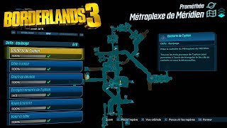 BORDERLANDS 3 Tous les Défis Équipage 66 Métroplexe De Méridien  Prométhée [upl. by Yacano]