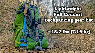 Backpacking gear list 2023  Full comfort [upl. by Narret]