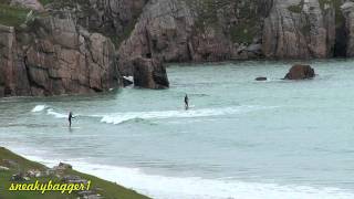 Surfers at Traigh Allt Chailgeag [upl. by Golda]