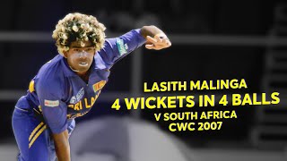 Lasith Malinga takes four wickets in four balls  CWC 2007 [upl. by Idnib]