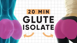 20 Minute Natural Glute Enhancing Isolate Workout  Athome butt lifting exercises [upl. by Brogle]