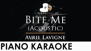 Avril Lavigne  Bite Me Acoustic  Piano Karaoke Instrumental Cover with Lyrics [upl. by Docila]