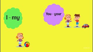 Possessive adjectives for kids  My  Your  Learn English [upl. by Adnerak]