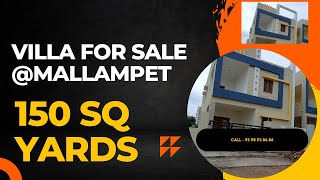 SOLD OUT villa for sale in mallampet  independenthouse villasforsaleinhyderabad mallampet [upl. by Nnave]