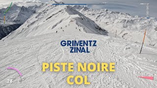 Zinal  Piste noire Col  GOPRO 4K [upl. by Acinod]