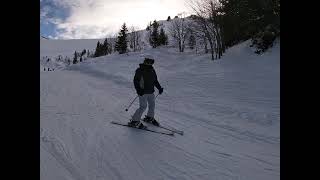 Skiing in Avoriaz in January 2024 from the top of Tour chair lift to Lindarets via Combe A Floret [upl. by Tim698]