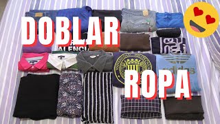 Como DOBLAR ROPA para Ahorrar Espacio 👕👗 Método del bolsillito 21 prendas diferentes 😮 [upl. by Aneerhs]