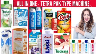 MILK PACKING MACHINE IN PAPER CARTON LIKE TETRA PAK TETRA PACK JUICE FILLING MACHINE TETRA PAK [upl. by Delos]