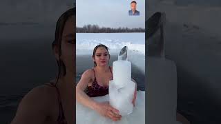 Ice Lipstick 💄💄 ice cold snow frozen water mermaid satisfying icefun icequeen [upl. by Tony]