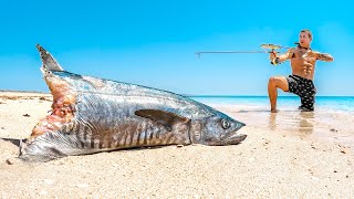 Underwater Bow Fishing For Food On Remote Islands [upl. by Punak243]