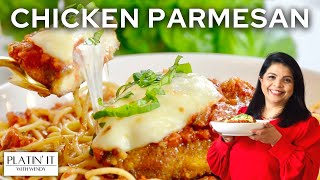 Easy CLASSIC Chicken Parmesan Recipe [upl. by Yarased]