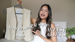 HOW TO WEAR amp STYLE A WAIST COAT 10 Outfits  Victoria Hui [upl. by Ahsinnek646]