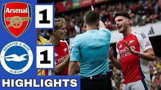 Arsenal vs Brighton 11  All Goals amp Extended Highlights  Premier League 202425 [upl. by Hogen]