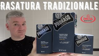 Proraso AZUR LIME e nuovo pennello OMEGA SBrush Professional 💈 Rasatura Tradizionale 💈 [upl. by Finella]