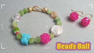 30구 비즈볼 팔찌🤩 30 Beads Ball Bracelet🤩 [upl. by Lian778]