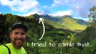 The Toughest hike only 5 minutes from Hanalei…Good Luck [upl. by Gnivri]