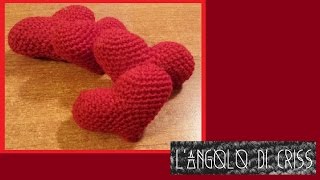 Tutorial cuore alluncinetto amigurumi quotSpeciale San Valentinoquot  uncinetto facile passo a passo [upl. by Hortensia318]