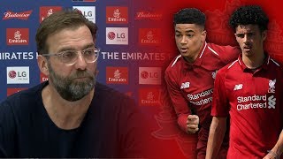 Jurgen Klopp on KiJana Hoever and Curtis Jones [upl. by Drice314]