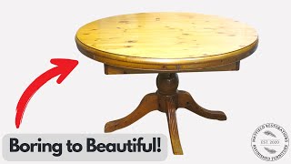 HOW TO MAKEOVER a BORING Pine Dining Table [upl. by Llerrit71]