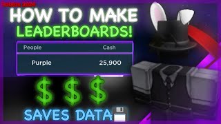 How to make leaderboards  Roblox 2024  Saves [upl. by Earehs]