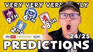 202425 INSANELY EARLY CHAMPIONSHIP PREDICTIONS [upl. by Ettennal]